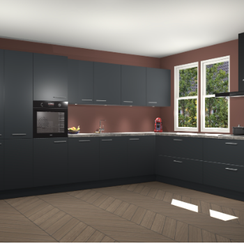 Onyxgrijze keuken Opole 57633