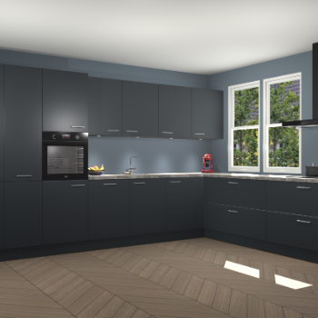 Onyxgrijze keuken Opole 57641