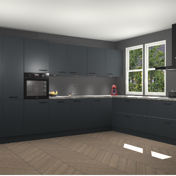 Onyxgrijze keuken Opole 57654