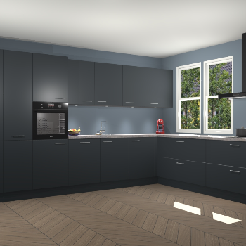 Onyxgrijze keuken Opole 57643