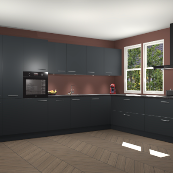 Onyxgrijze keuken Opole 57635