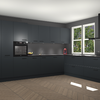 Onyxgrijze keuken Opole 57656