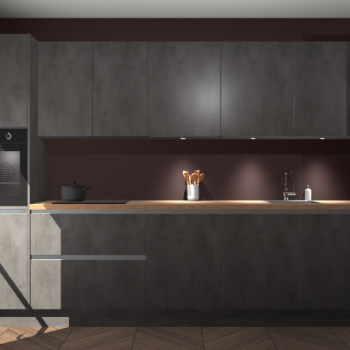 Beton antraciet greeploze keuken Wels 63367