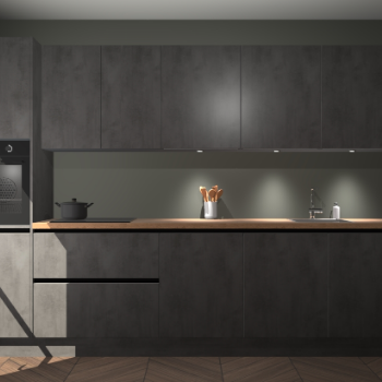 Beton antraciet greeploze keuken Wels 63370