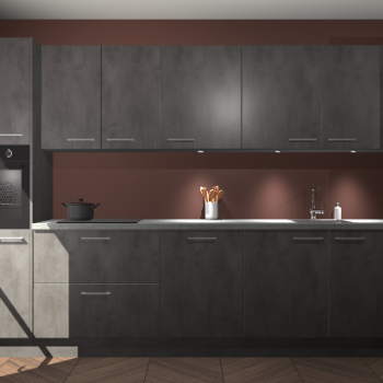 Beton antraciet keuken Wels 63387