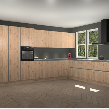 Madera Natuur greeploze keuken Opole 57756