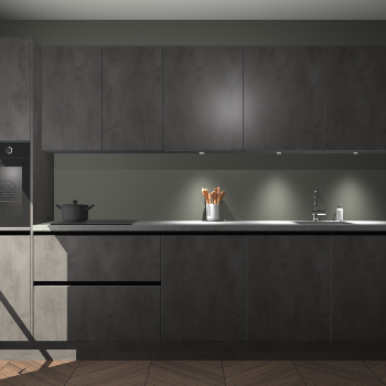 Beton antraciet greeploze keuken Wels 63440