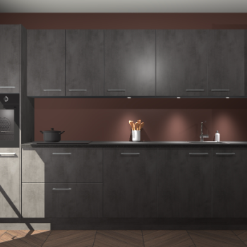 Beton antraciet keuken Wels 63448