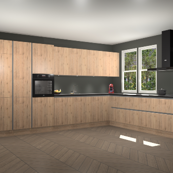 Madera Natuur greeploze keuken Opole 57758