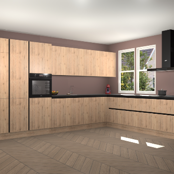 Madera Natuur greeploze keuken Opole 57782