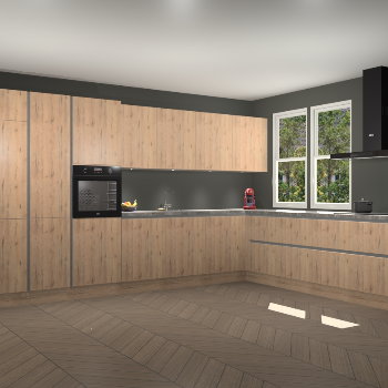 Madera Natuur greeploze keuken Opole 57759