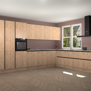 Madera Natuur greeploze keuken Opole 57783