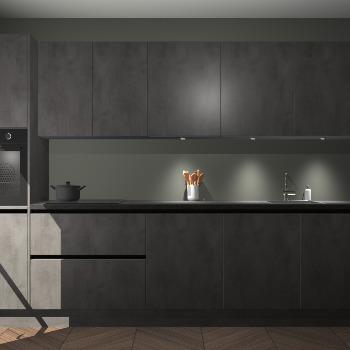 Beton antraciet greeploze keuken Wels 63453