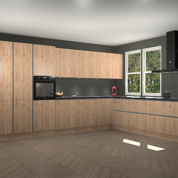 Madera Natuur greeploze keuken Opole 57762