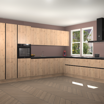 Madera Natuur greeploze keuken Opole 57785