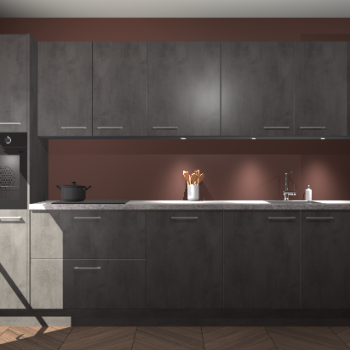 Beton antraciet keuken Wels 63589