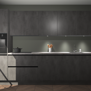 Beton antraciet greeploze keuken Wels 63595