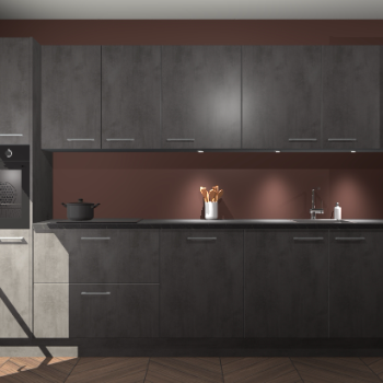 Beton antraciet keuken Wels 63613