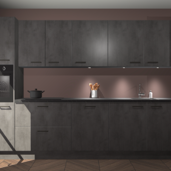 Beton antraciet keuken Wels 63617