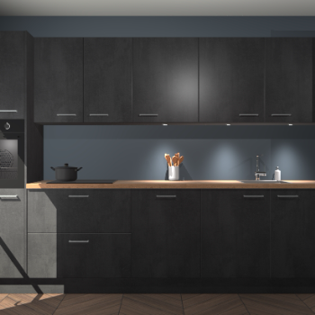 Beton zwarte keuken Wels 63656