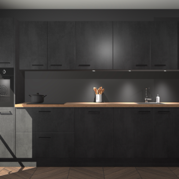 Beton zwarte keuken Wels 63658