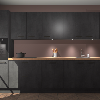 Beton zwarte keuken Wels 63660