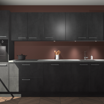 Beton zwarte keuken Wels 63698