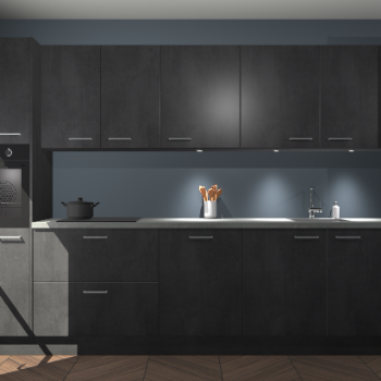 Beton zwarte keuken Wels 63699