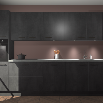 Beton zwarte keuken Wels 63702