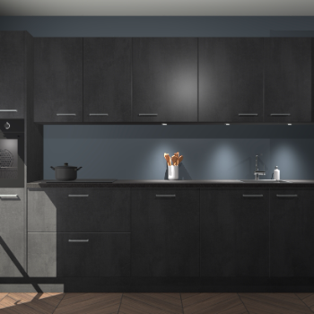 Beton zwarte keuken Wels 63755