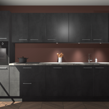 Beton zwarte keuken Wels 63797