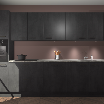 Beton zwarte keuken Wels 63801