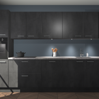 Beton zwarte keuken Wels 63829