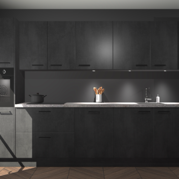 Beton zwarte keuken Wels 63831