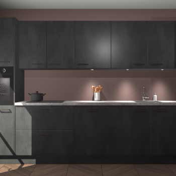 Beton zwarte keuken Wels 63832