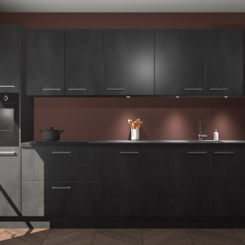 Beton zwarte keuken Wels 64029