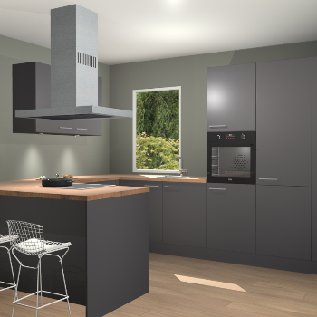 Onyxygrijze keuken Kalisz 57695