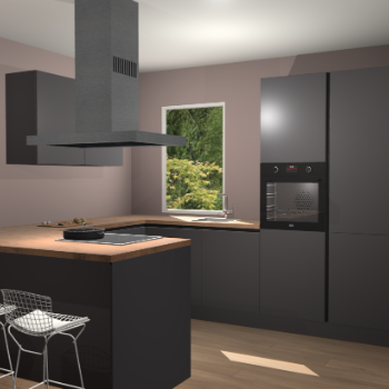 Onyxygrijze greeploze  keuken Kalisz 57700