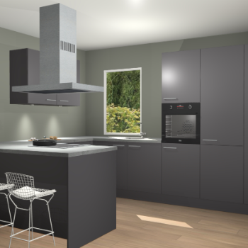 Onyxygrijze keuken Kalisz 57706