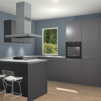 Onyxygrijze keuken Kalisz 57708