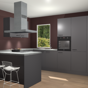 Onyxygrijze keuken Kalisz 57718