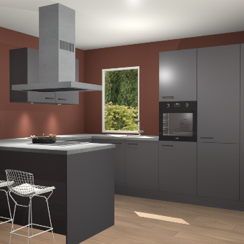 Onyxygrijze keuken Kalisz 57719