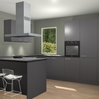 Onyxygrijze keuken Kalisz 57721