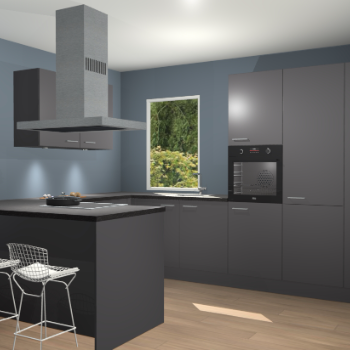 Onyxygrijze keuken Kalisz 57722