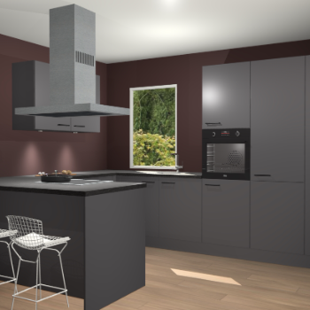 Onyxygrijze keuken Kalisz 57724