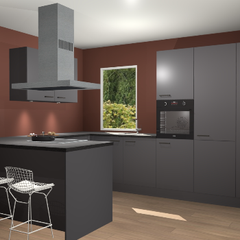 Onyxygrijze keuken Kalisz 57725