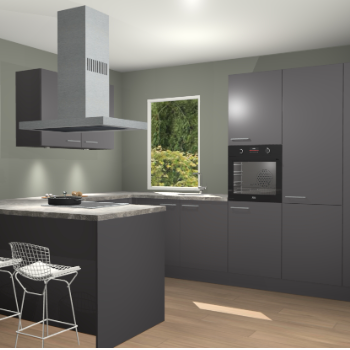 Onyxygrijze keuken Kalisz 57753