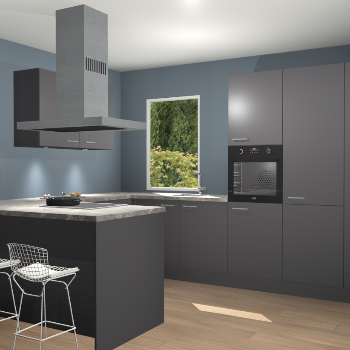 Onyxygrijze keuken Kalisz 57755