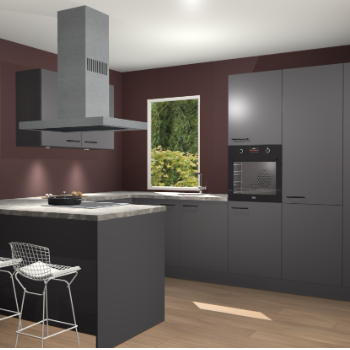 Onyxygrijze keuken Kalisz 57761