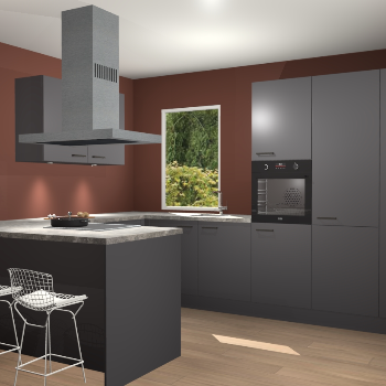 Onyxygrijze keuken Kalisz 57763